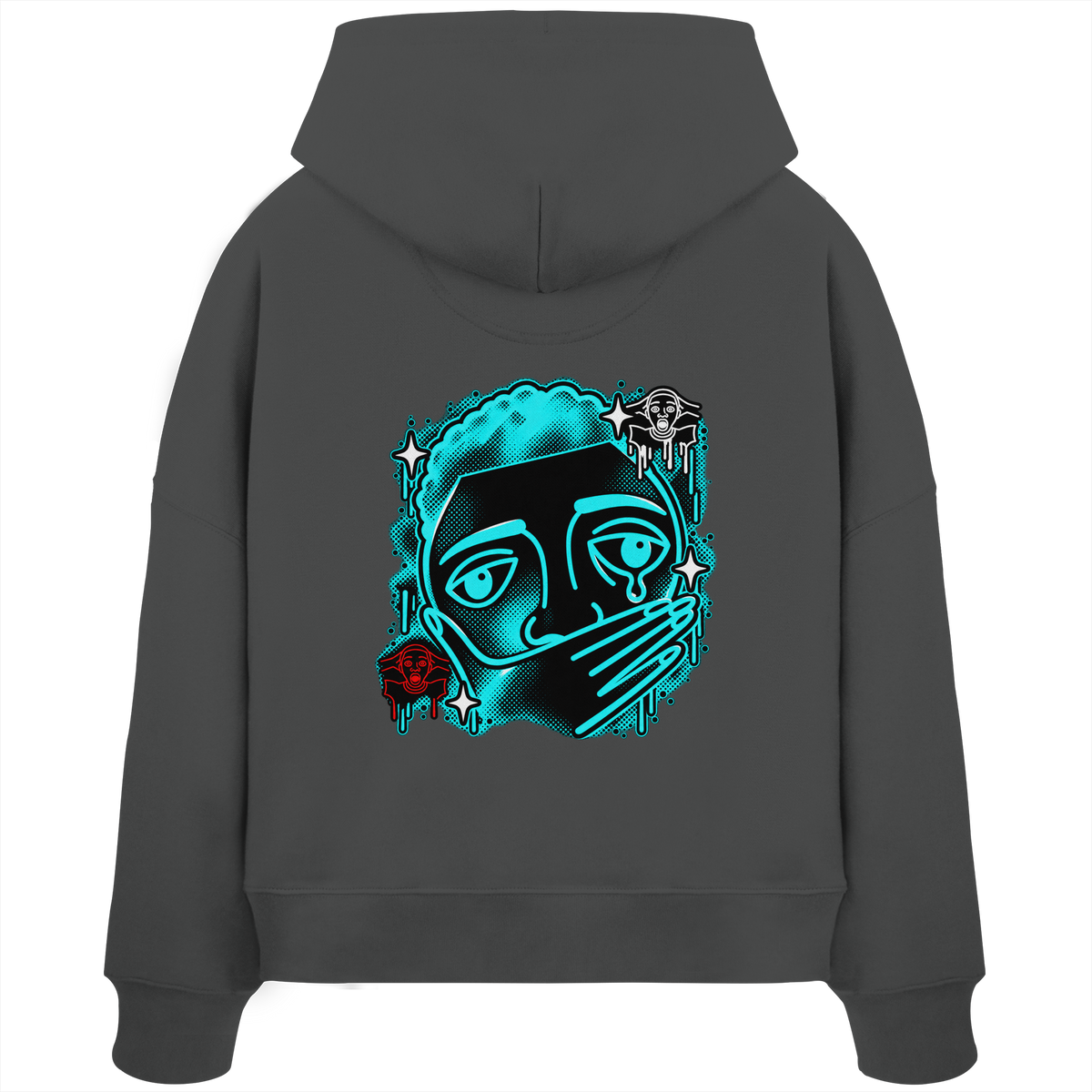 The Meme - Kadın Organik Boxcut Kapüşonlu Sweatshirt