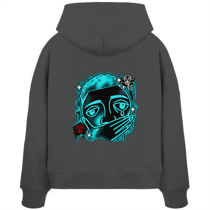 The Meme - Kadın Organik Boxcut Kapüşonlu Sweatshirt