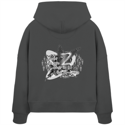 The Rebellion Z BASiCS - Felpa con cappuccio boxy da donna in cotone biologico