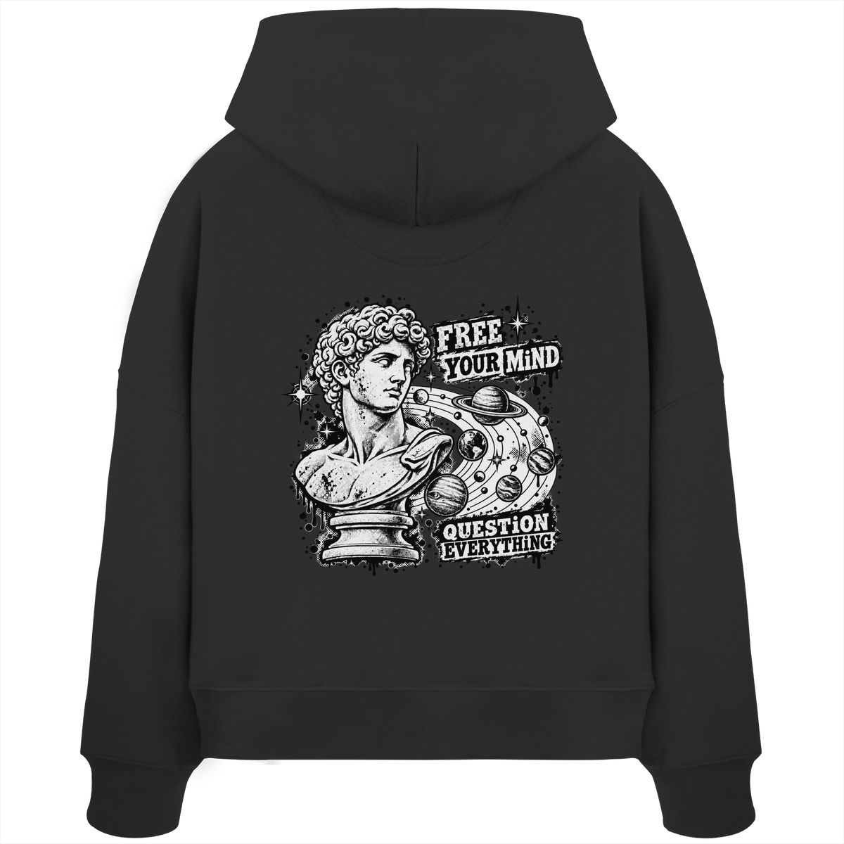 The Philosopher - Felpa con cappuccio boxcut biologica da donna
