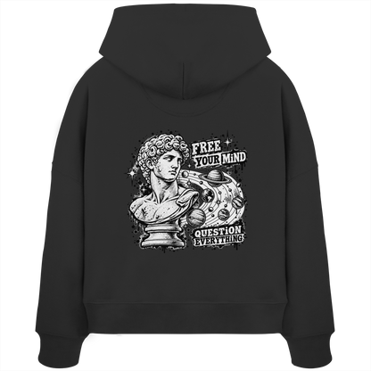 The Philosopher - Felpa con cappuccio boxcut biologica da donna