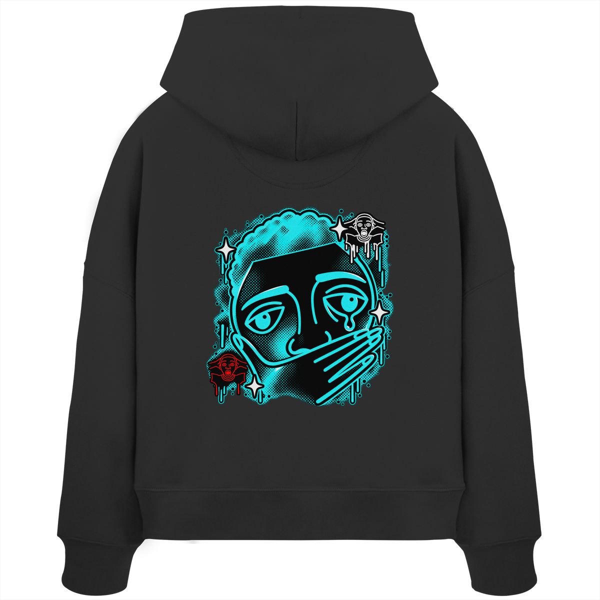 The Meme - Kadın Organik Boxcut Kapüşonlu Sweatshirt