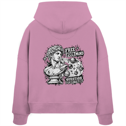 The Philosopher - Felpa con cappuccio boxcut biologica da donna