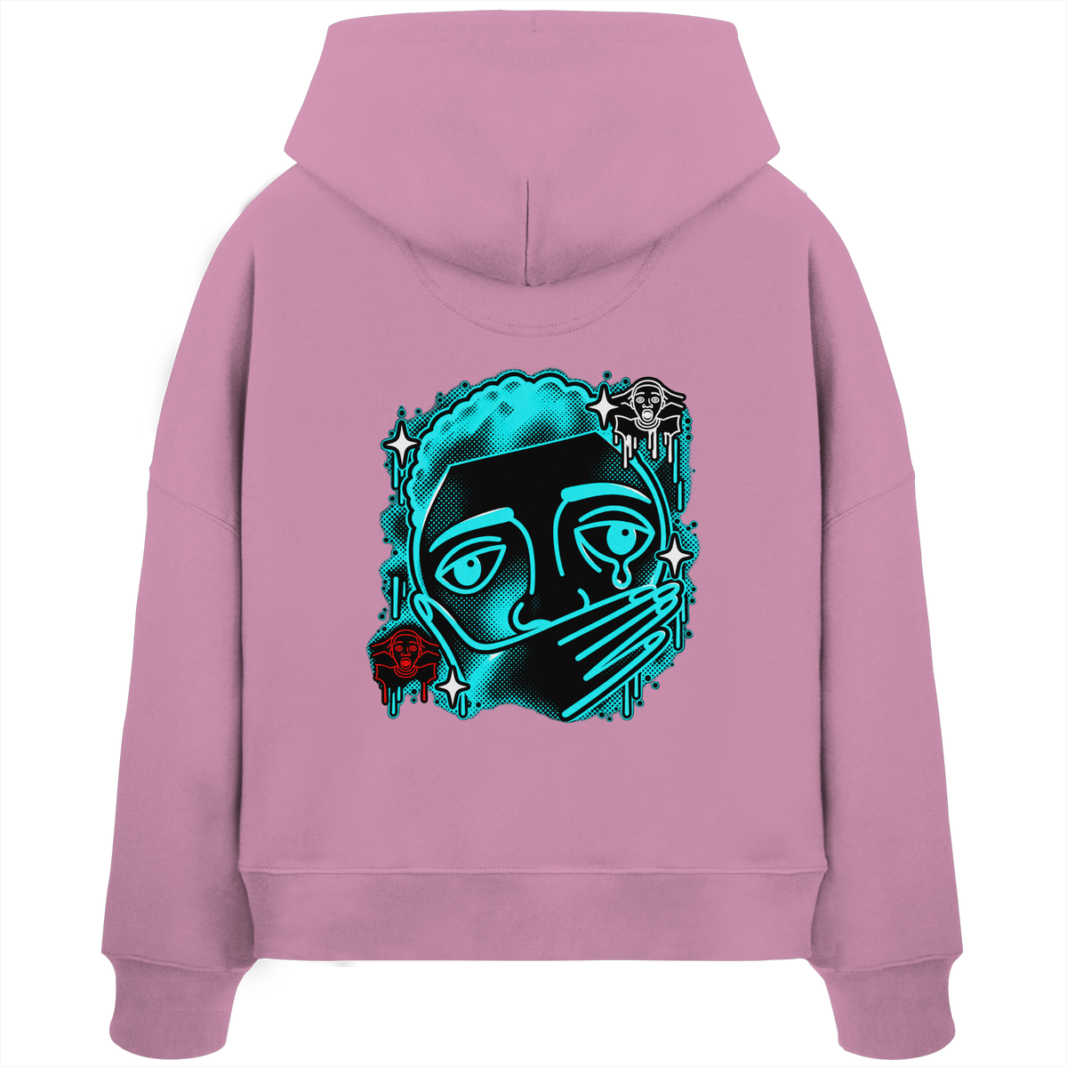 The Meme - Kadın Organik Boxcut Kapüşonlu Sweatshirt