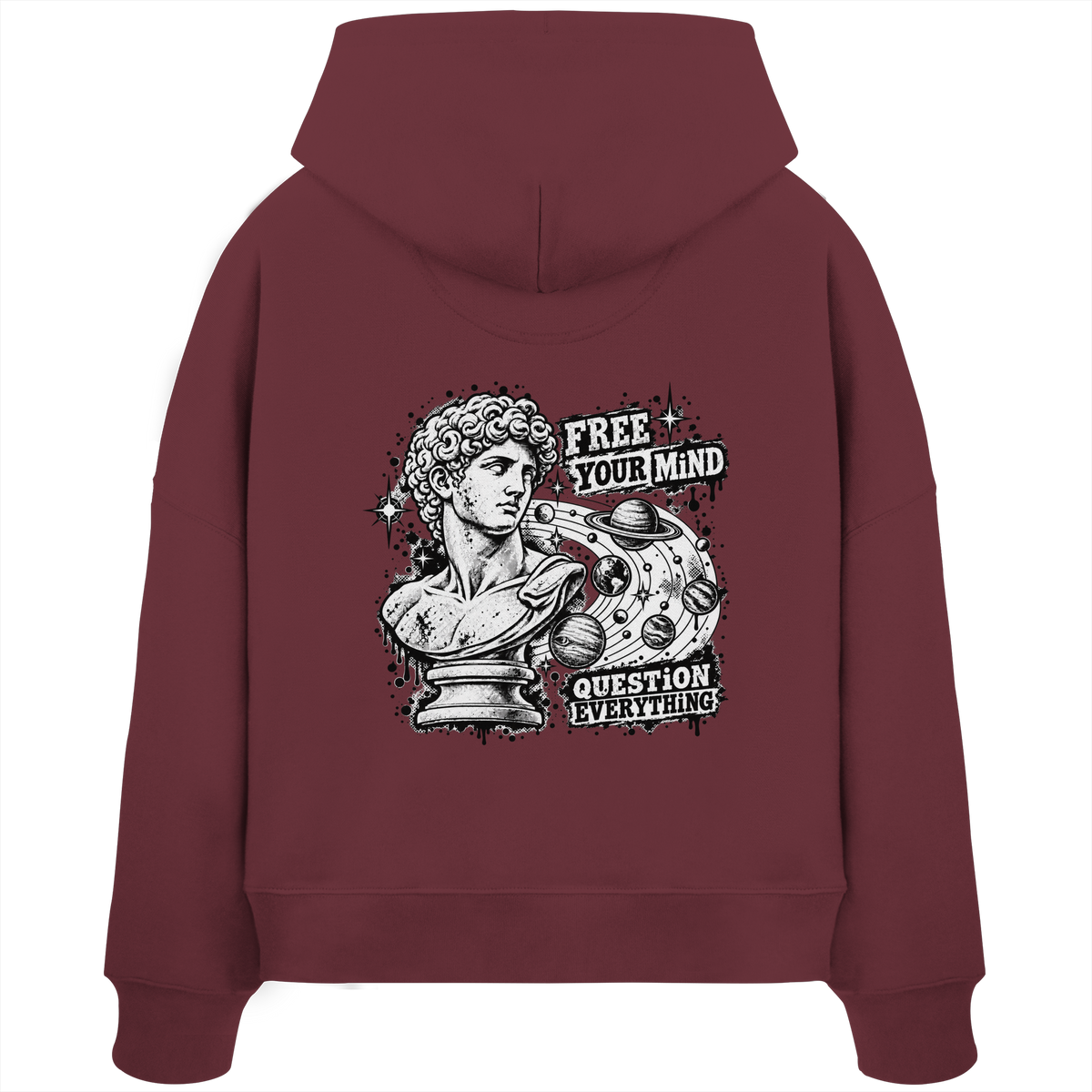 The Philosopher - Felpa con cappuccio boxcut biologica da donna