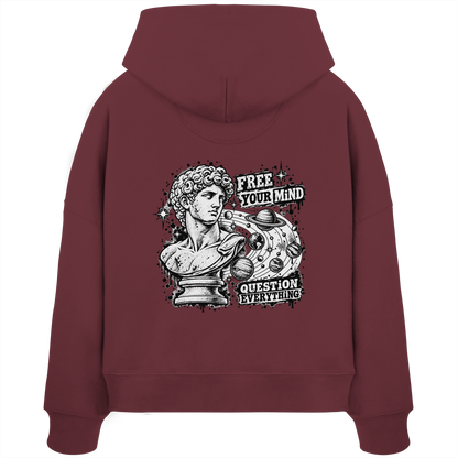 The Philosopher - Felpa con cappuccio boxcut biologica da donna