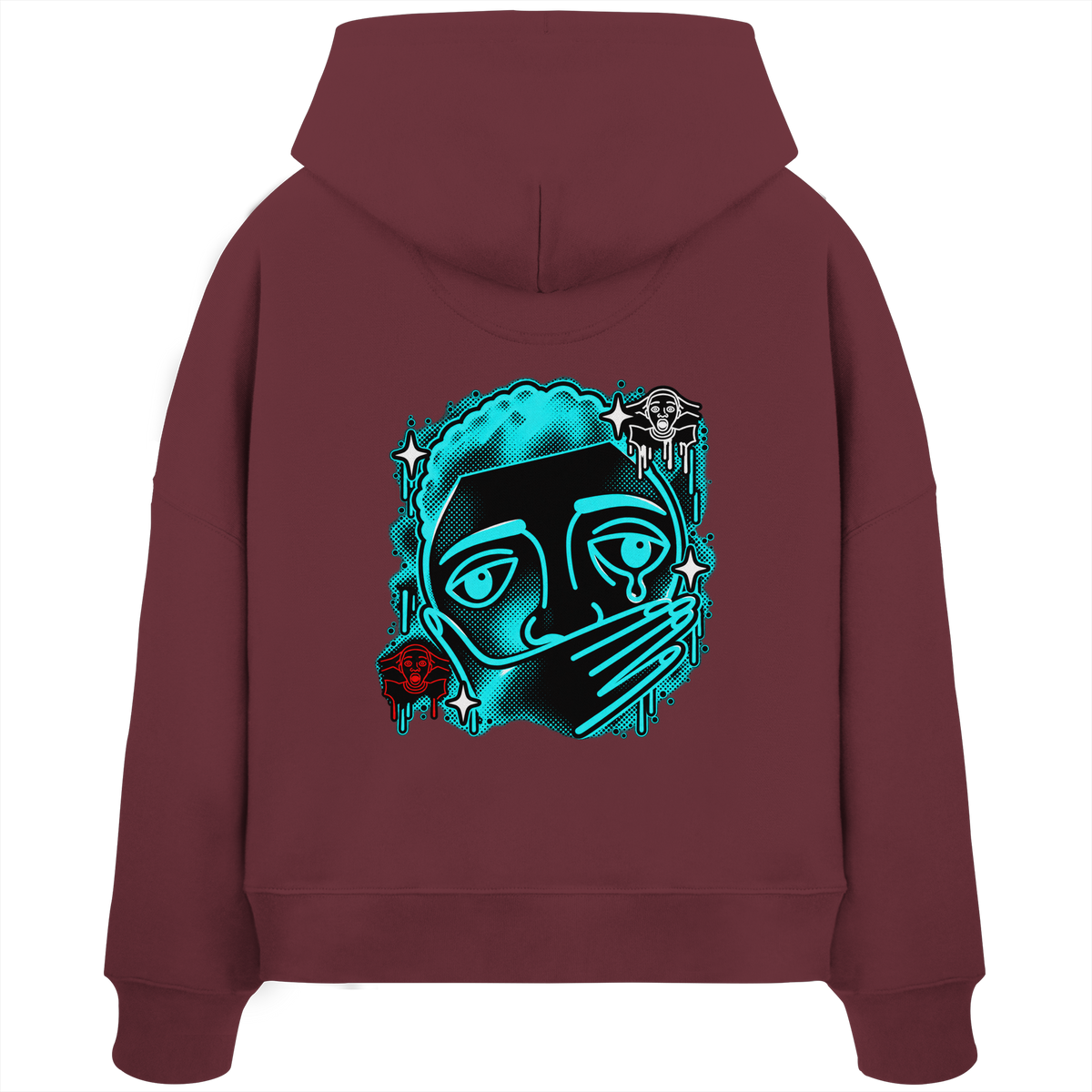 The Meme - Kadın Organik Boxcut Kapüşonlu Sweatshirt