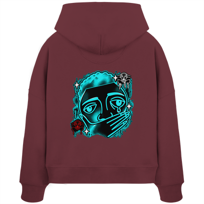 The Meme - Kadın Organik Boxcut Kapüşonlu Sweatshirt