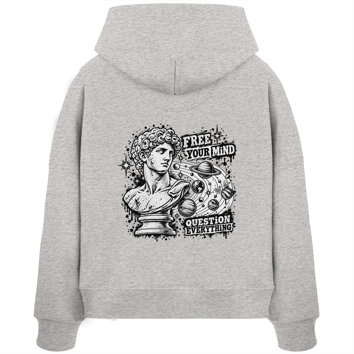 The Philosopher - Felpa con cappuccio boxcut biologica da donna