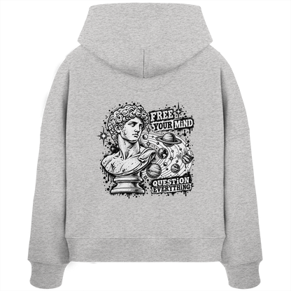 The Philosopher - Felpa con cappuccio boxcut biologica da donna