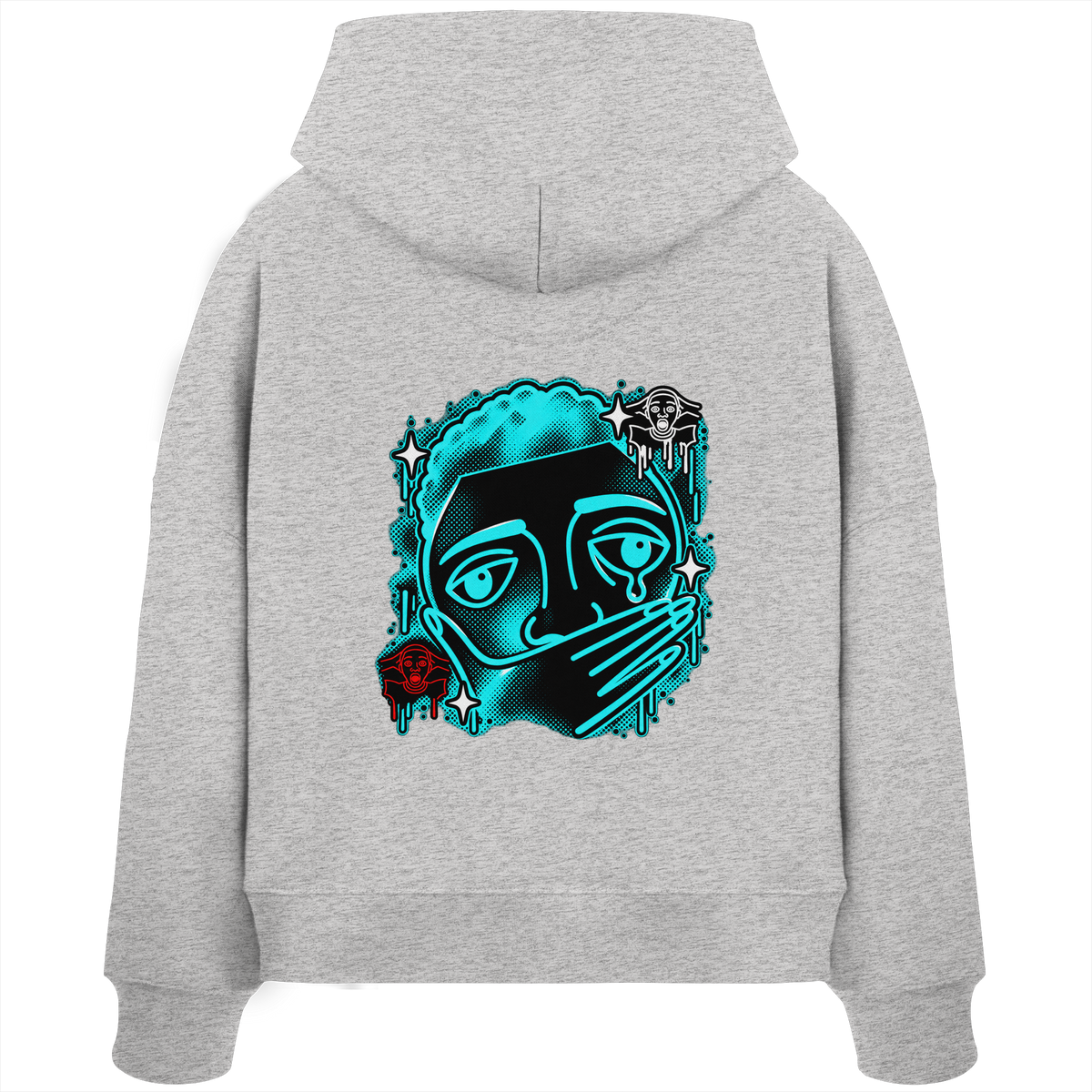 The Meme - Kadın Organik Boxcut Kapüşonlu Sweatshirt