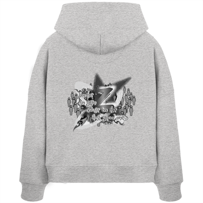 The Rebellion Z BASiCS - Felpa con cappuccio boxy da donna in cotone biologico