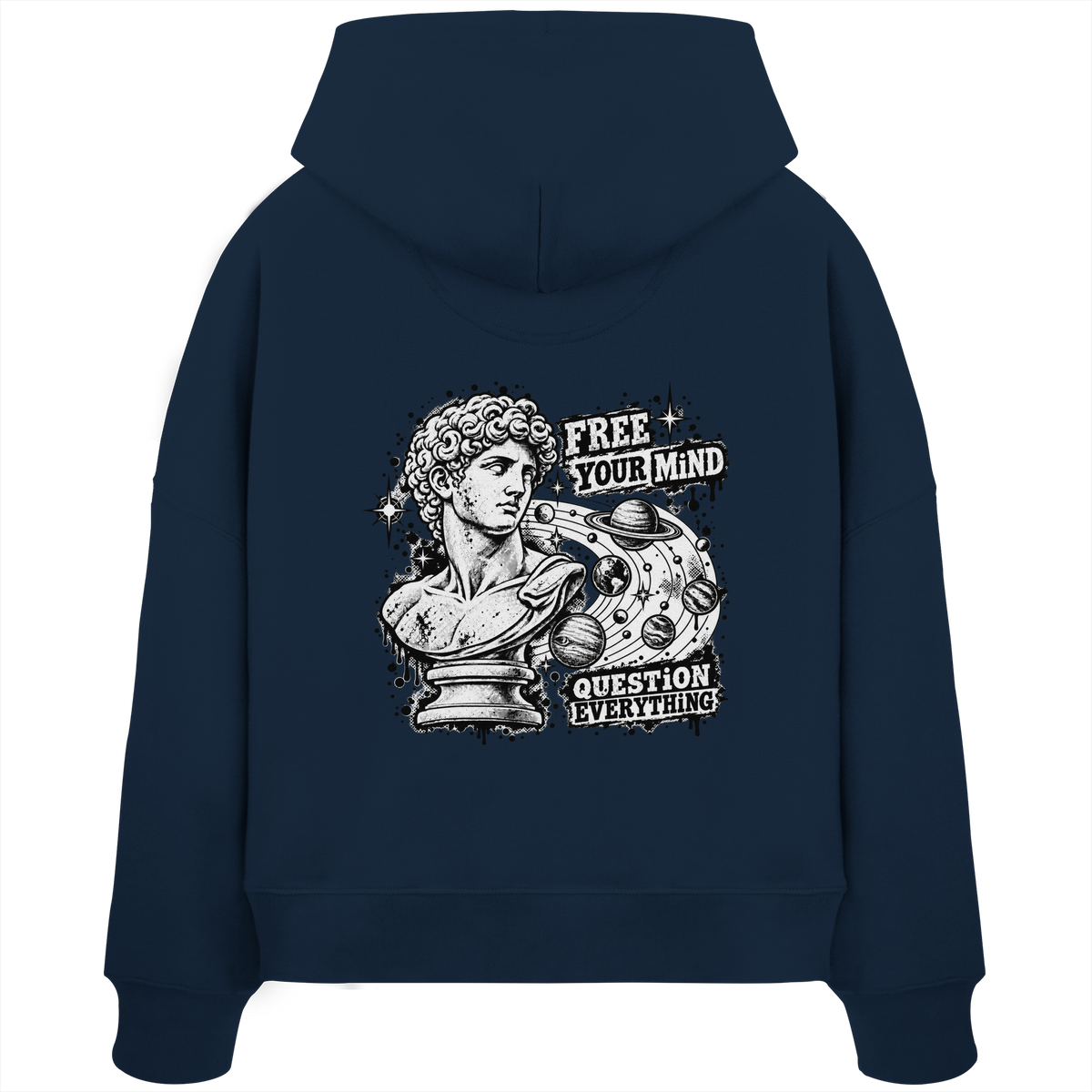 The Philosopher - Felpa con cappuccio boxcut biologica da donna