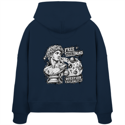 The Philosopher - Felpa con cappuccio boxcut biologica da donna