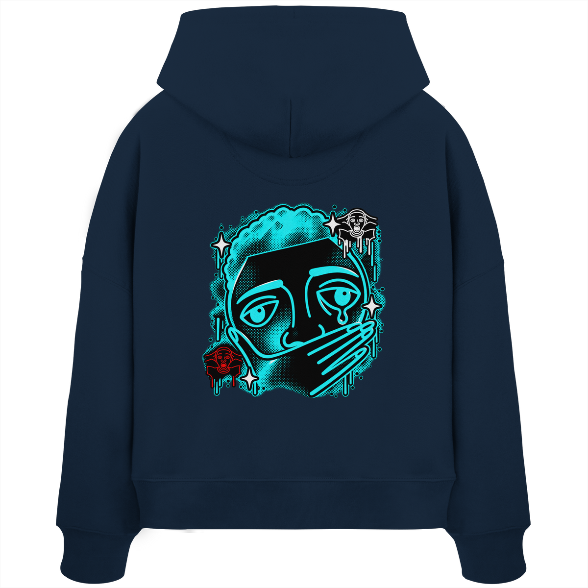 The Meme - Kadın Organik Boxcut Kapüşonlu Sweatshirt