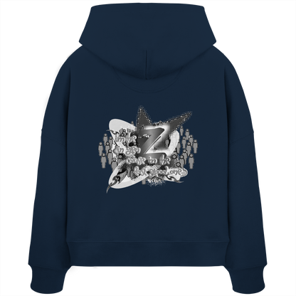 The Rebellion Z BASiCS - Felpa con cappuccio boxy da donna in cotone biologico