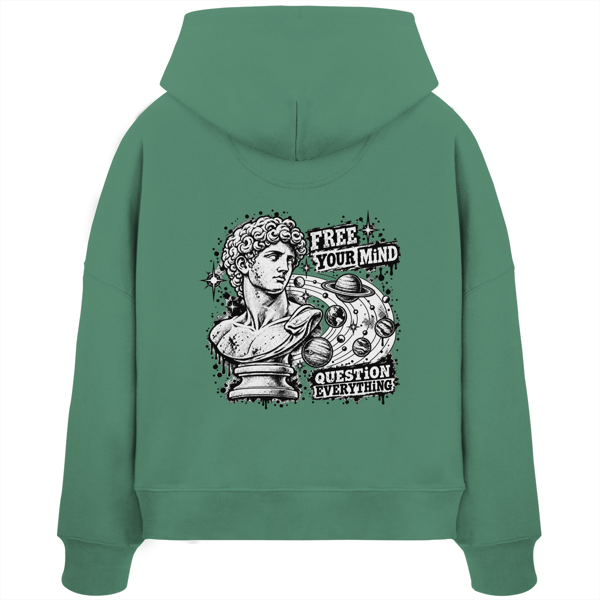 The Philosopher - Felpa con cappuccio boxcut biologica da donna