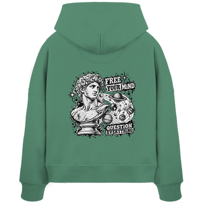 The Philosopher - Felpa con cappuccio boxcut biologica da donna