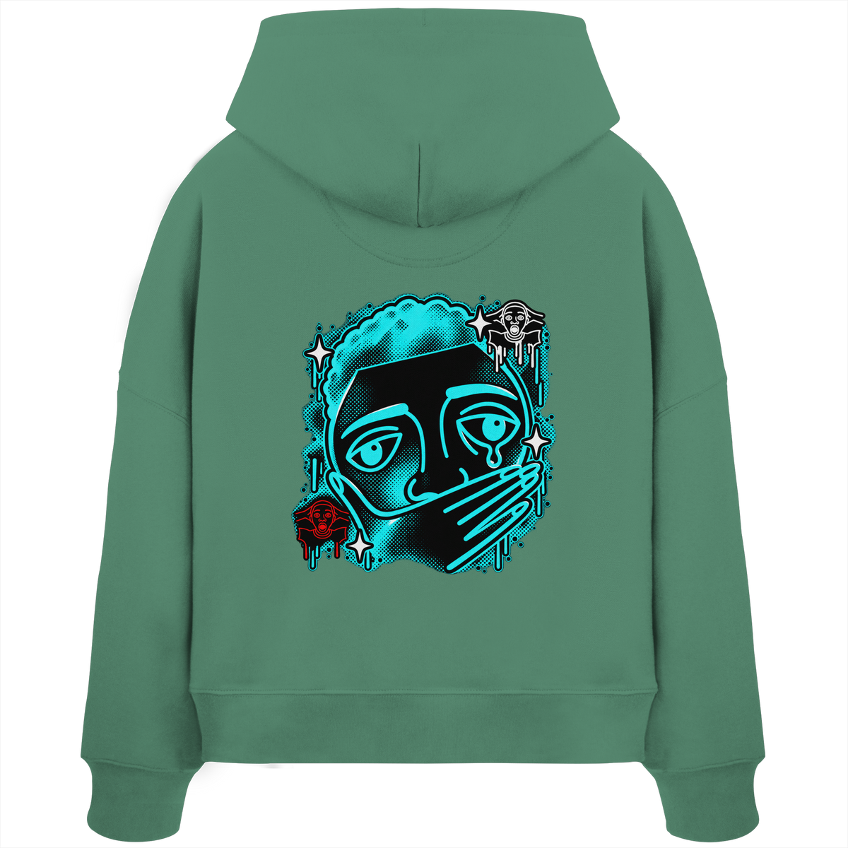 The Meme - Kadın Organik Boxcut Kapüşonlu Sweatshirt