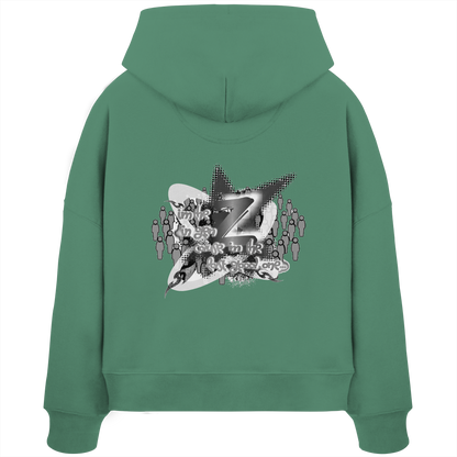 The Rebellion Z BASiCS - Felpa con cappuccio boxy da donna in cotone biologico