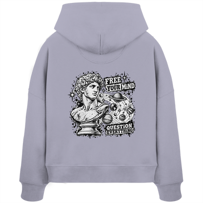 The Philosopher - Felpa con cappuccio boxcut biologica da donna