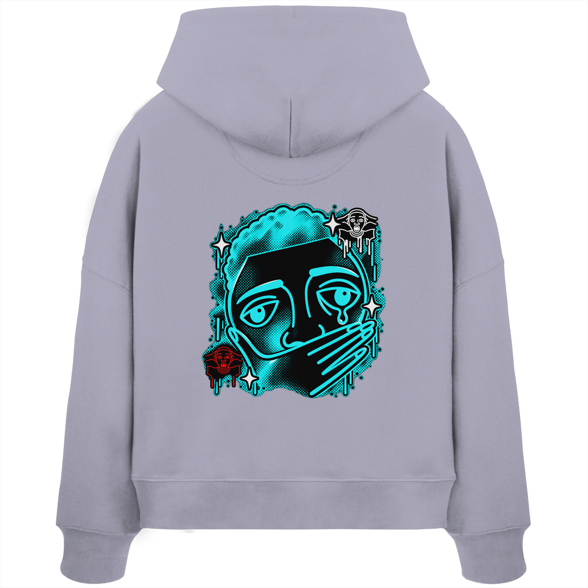 The Meme - Kadın Organik Boxcut Kapüşonlu Sweatshirt