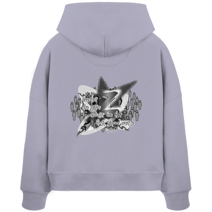 The Rebellion Z BASiCS - Felpa con cappuccio boxy da donna in cotone biologico