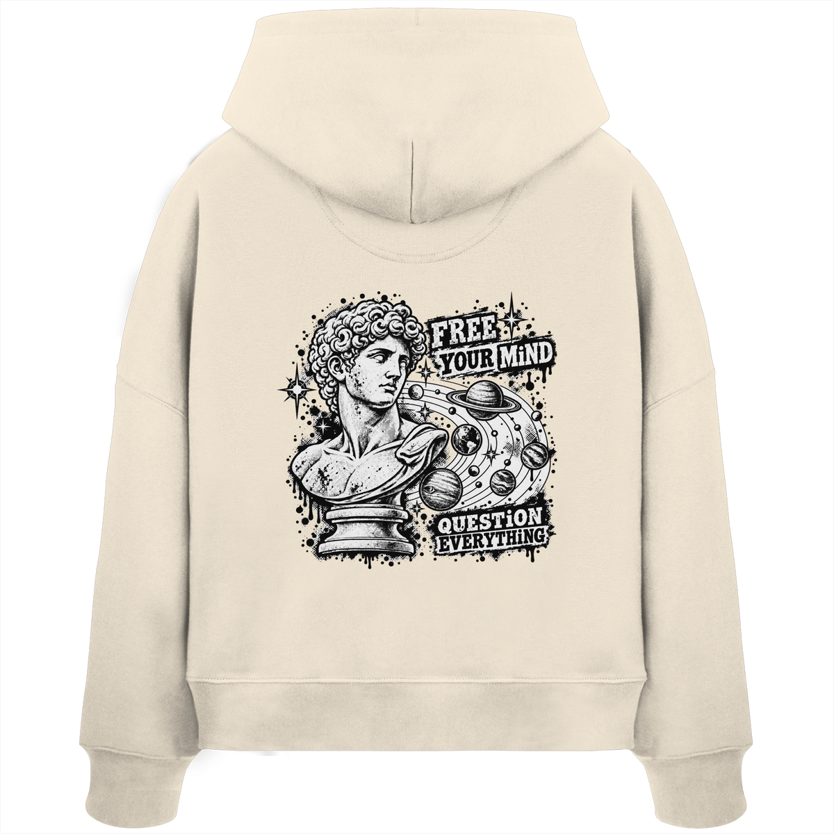 The Philosopher - Felpa con cappuccio boxcut biologica da donna