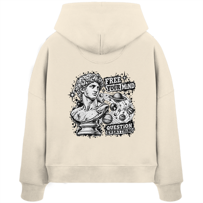 The Philosopher - Felpa con cappuccio boxcut biologica da donna