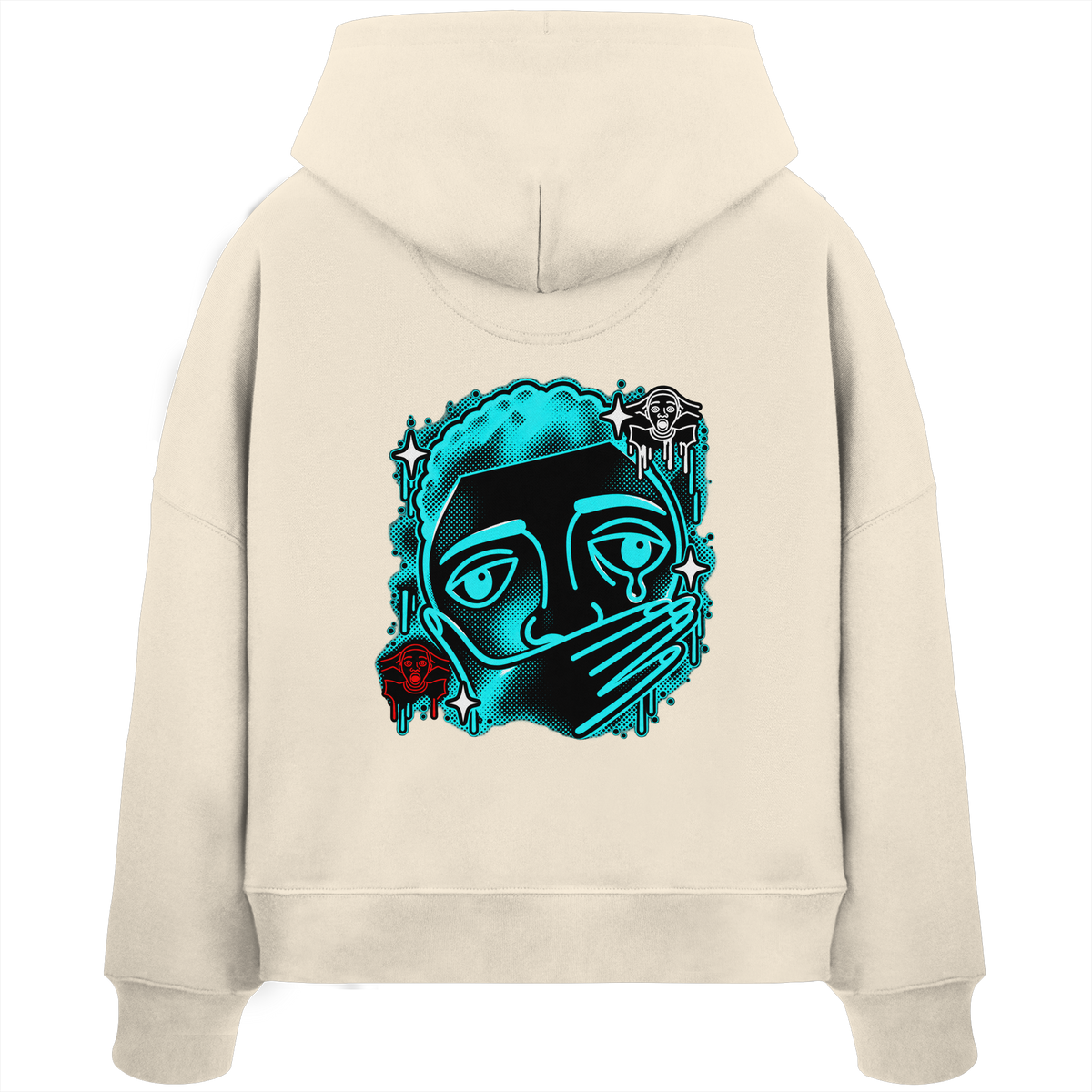 The Meme - Kadın Organik Boxcut Kapüşonlu Sweatshirt