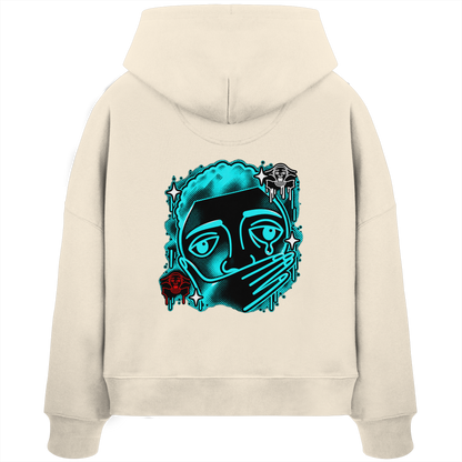 The Meme - Kadın Organik Boxcut Kapüşonlu Sweatshirt