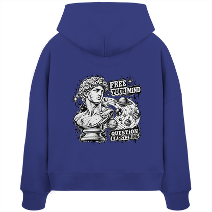 The Philosopher - Felpa con cappuccio boxcut biologica da donna
