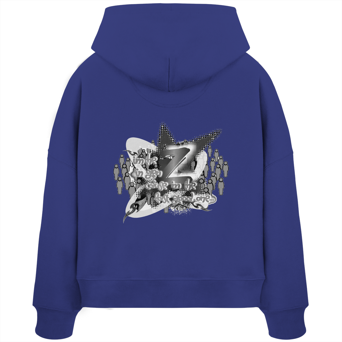 The Rebellion Z BASiCS - Felpa con cappuccio boxy da donna in cotone biologico