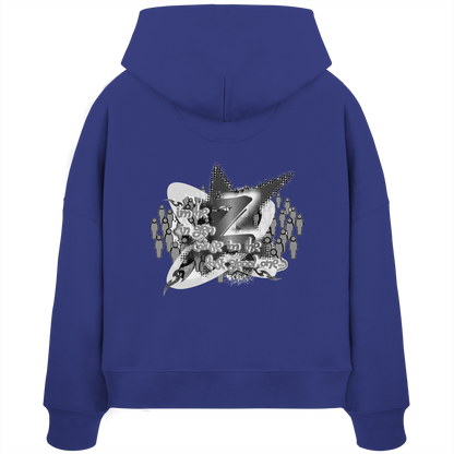 The Rebellion Z BASiCS - Felpa con cappuccio boxy da donna in cotone biologico