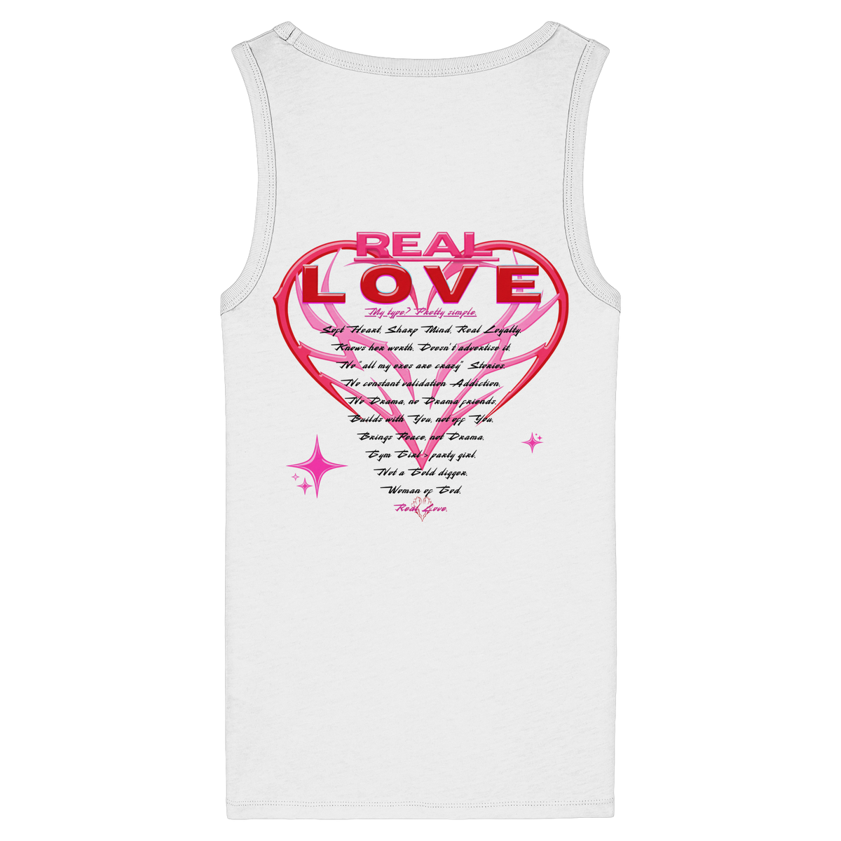 The Real Love - Womens Organic Fitted Tank Top