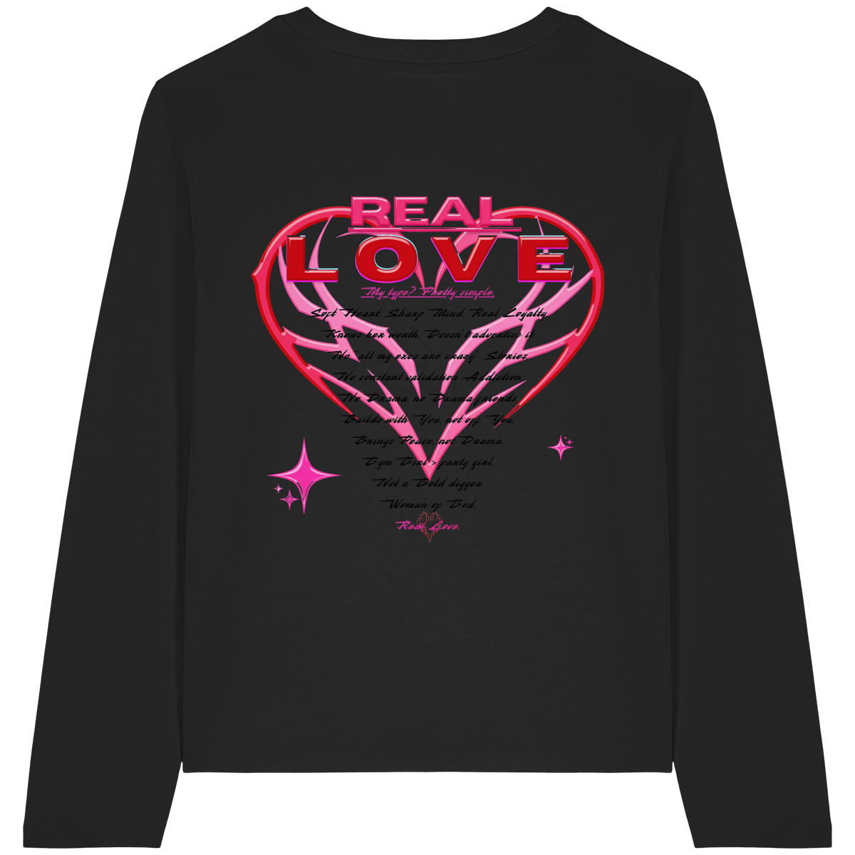 The Real Love - Womens Organic Longsleeve T-Shirt
