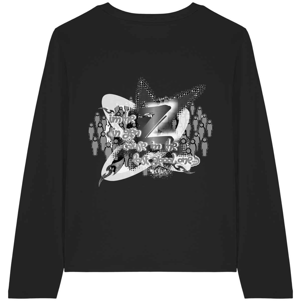 The Rebellion Z BASiCS - T-shirt a maniche lunghe da donna in cotone biologico