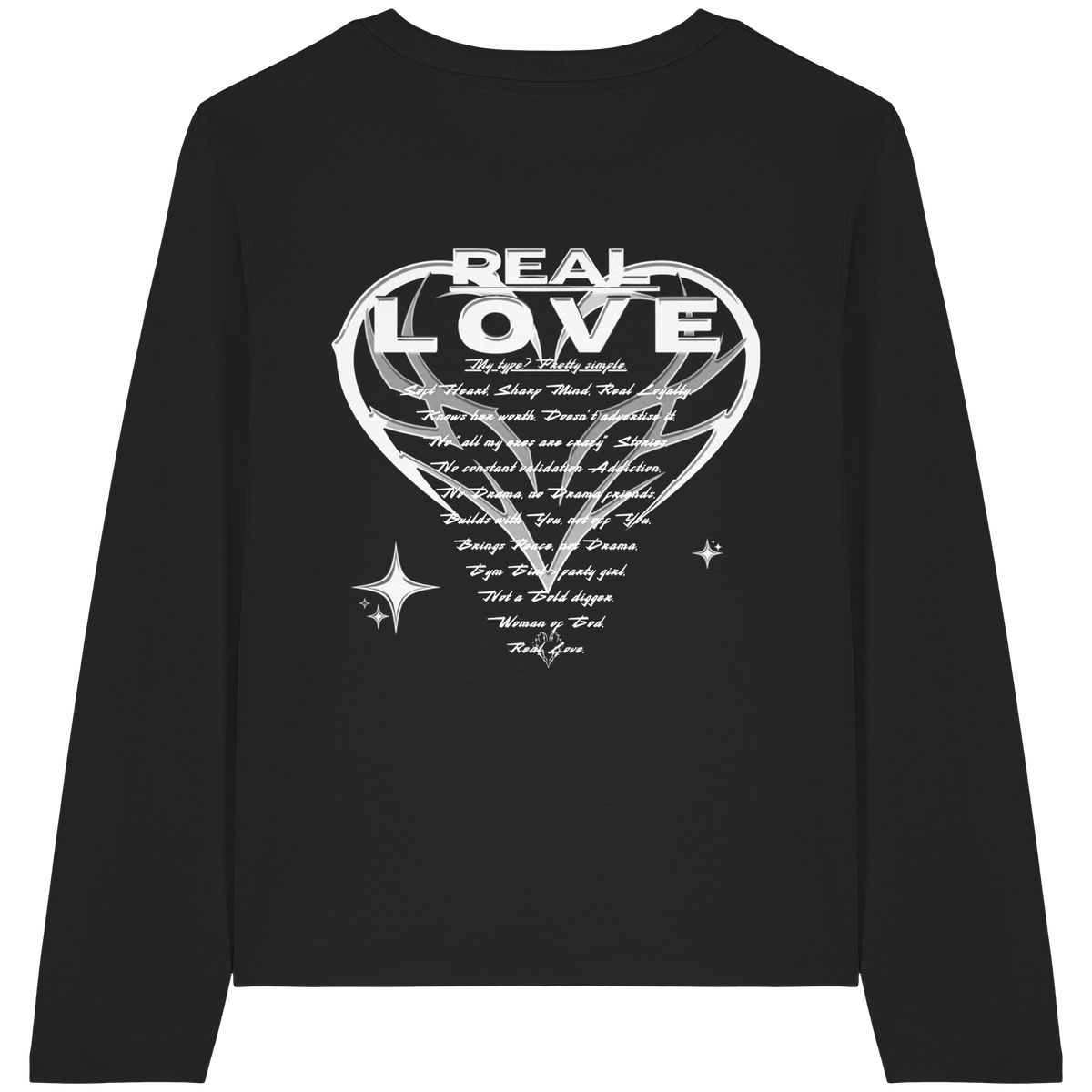 Die REAL LOVE BASiCS - Damen Bio-Langarm-T-Shirt