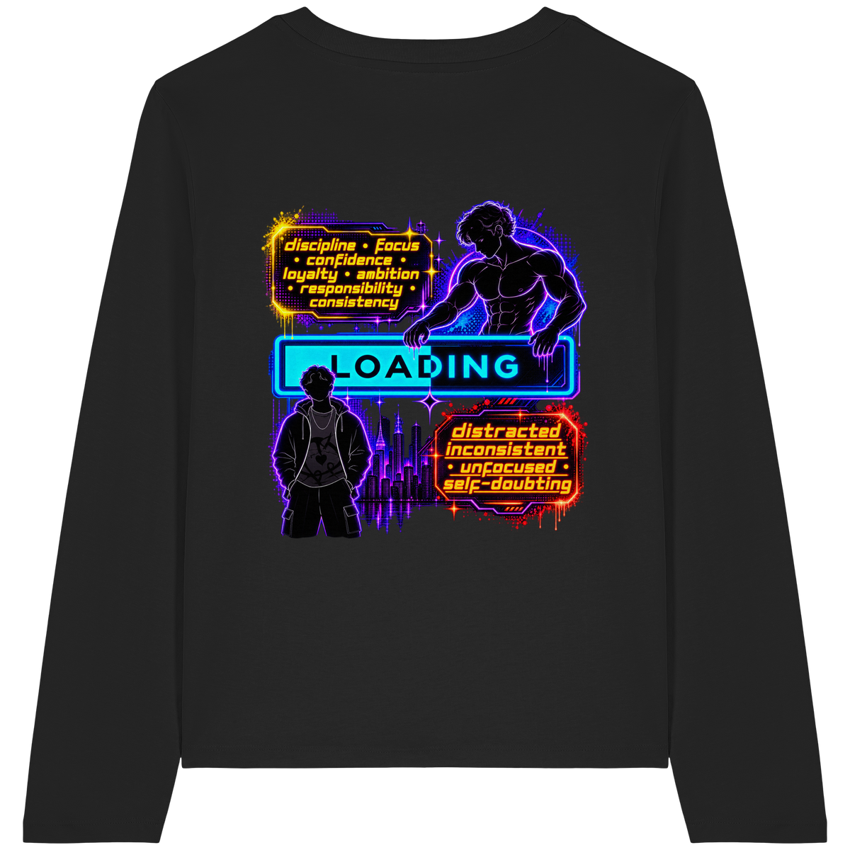 LOADiNG - T-shirt a maniche lunghe biologica da donna