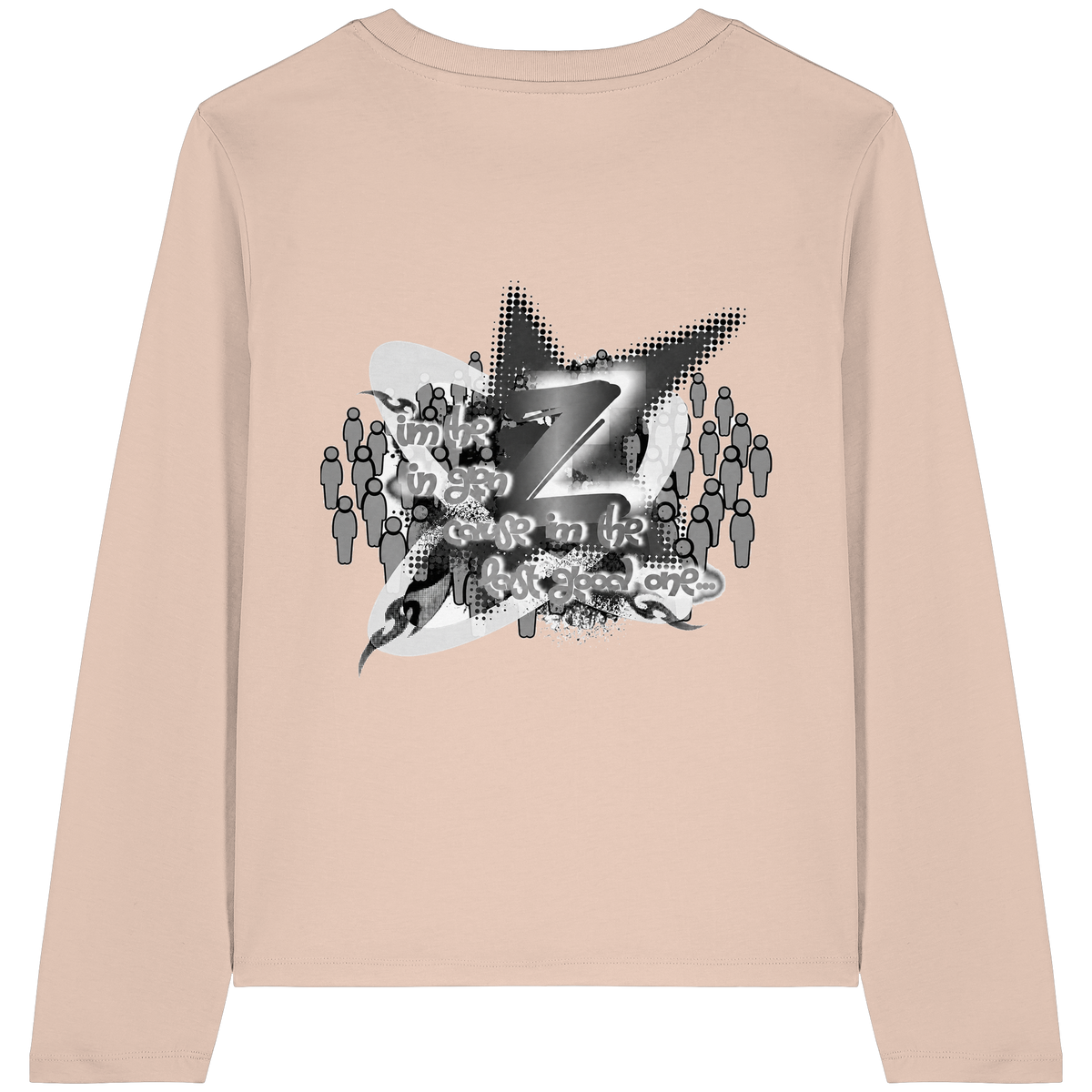 The Rebellion Z BASiCS - T-shirt a maniche lunghe da donna in cotone biologico
