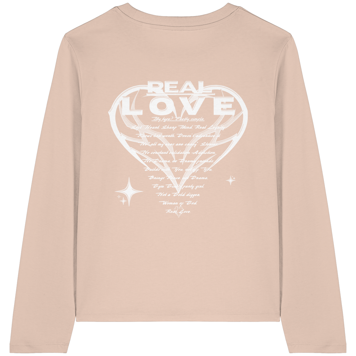 Die REAL LOVE BASiCS - Damen Bio-Langarm-T-Shirt