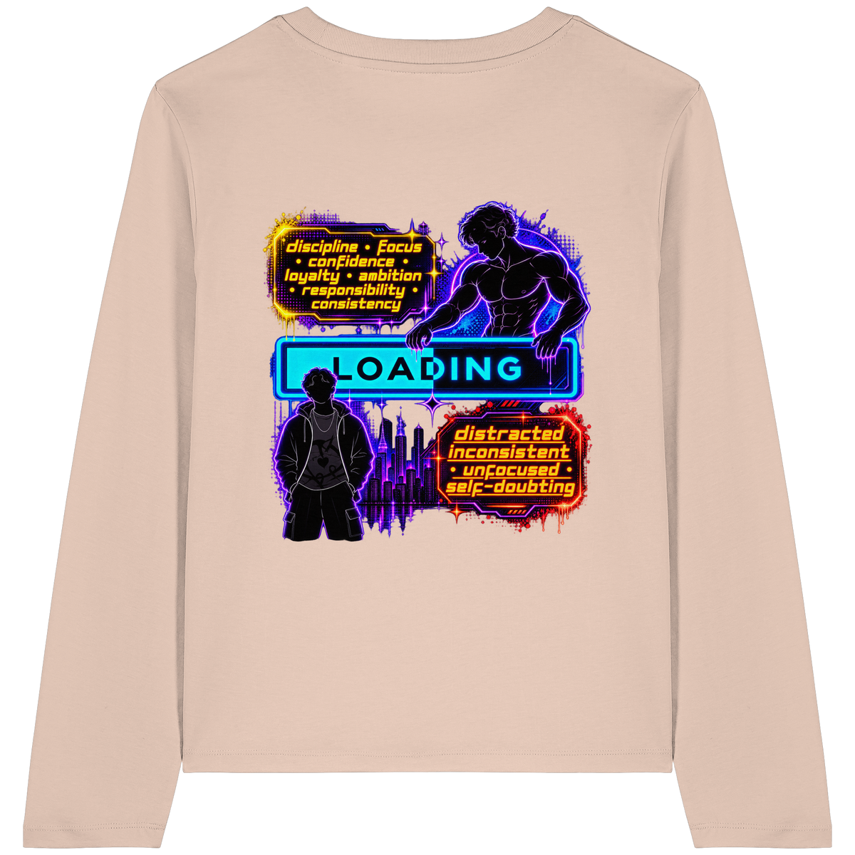 LOADiNG - T-shirt a maniche lunghe biologica da donna