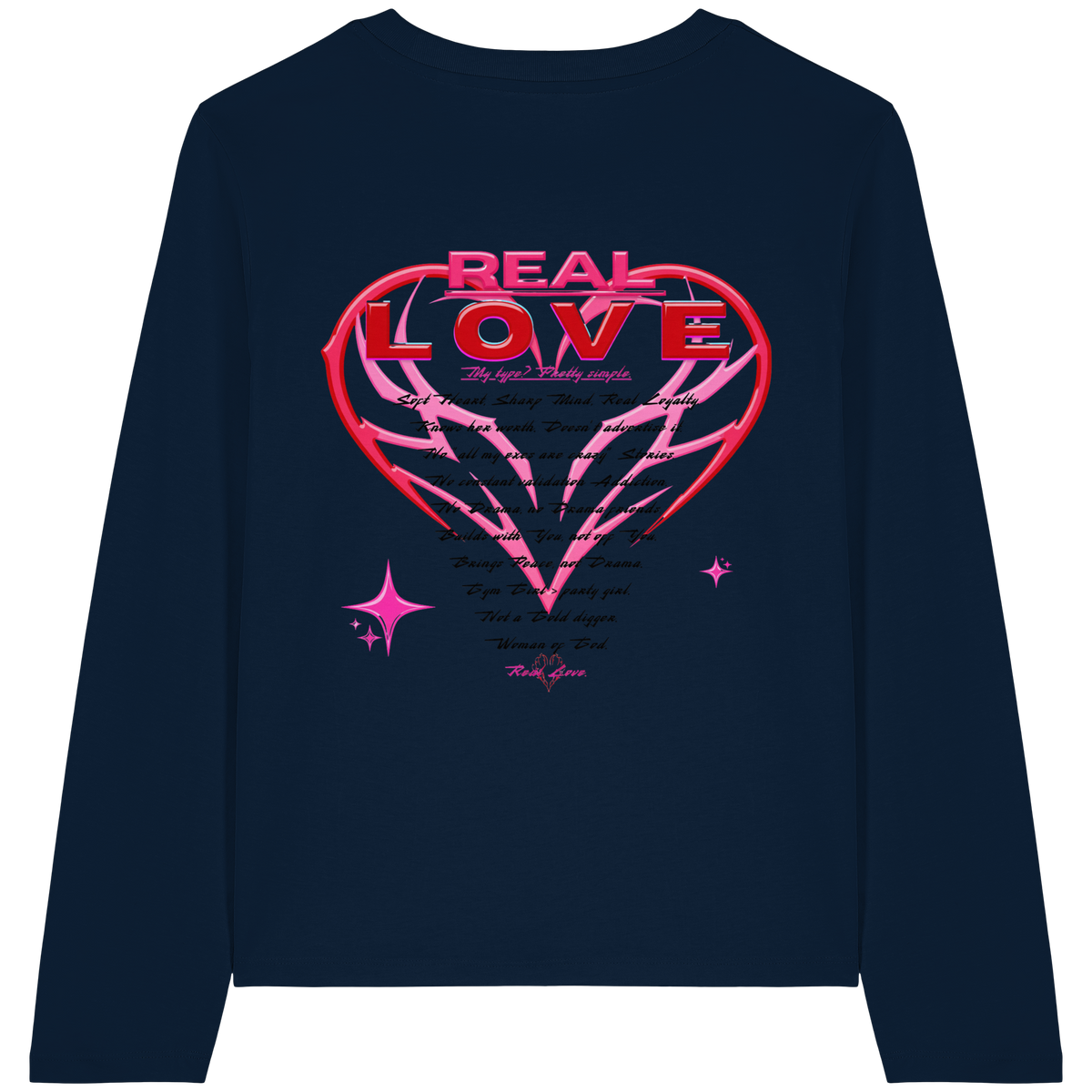 The Real Love - Womens Organic Longsleeve T-Shirt
