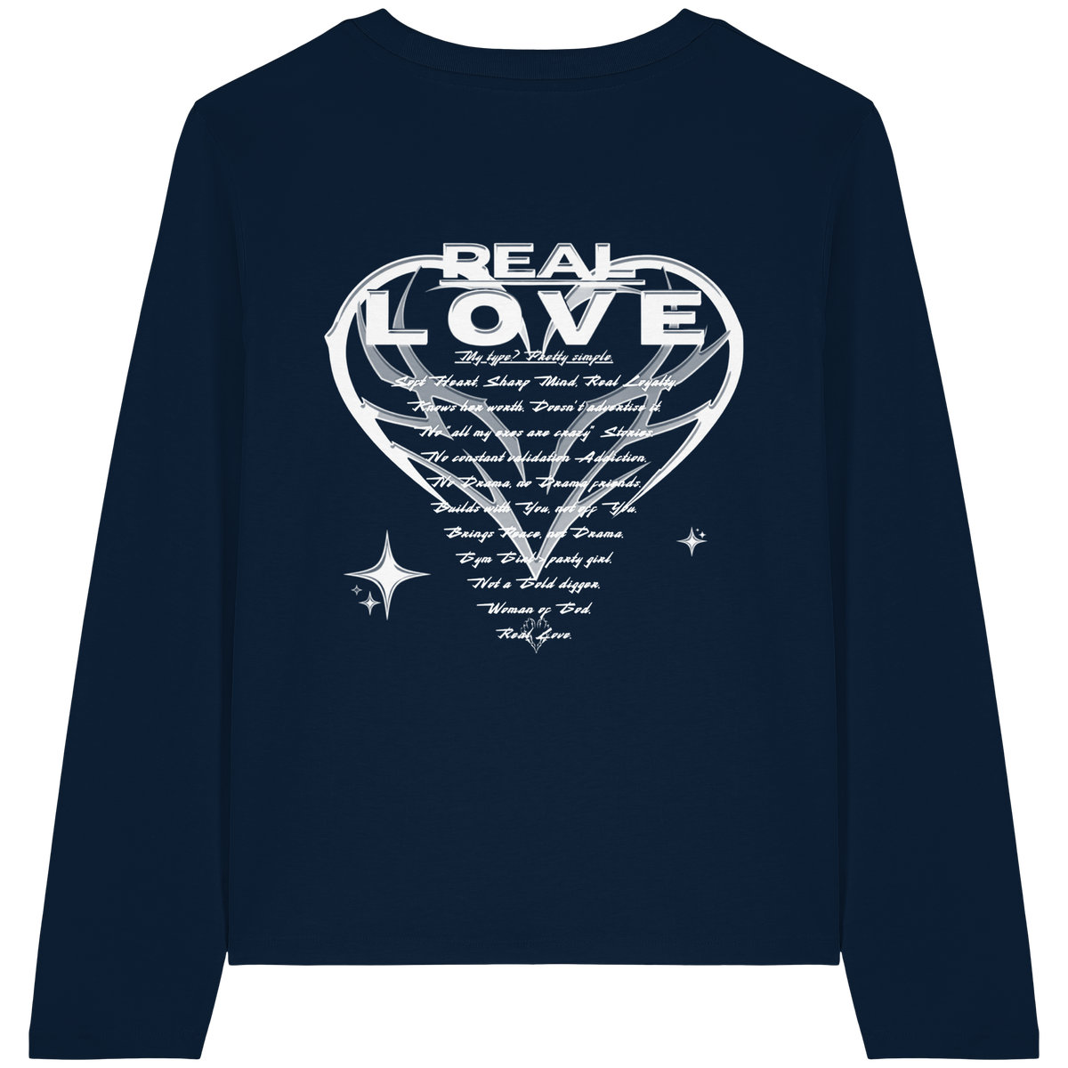 Die REAL LOVE BASiCS - Damen Bio-Langarm-T-Shirt