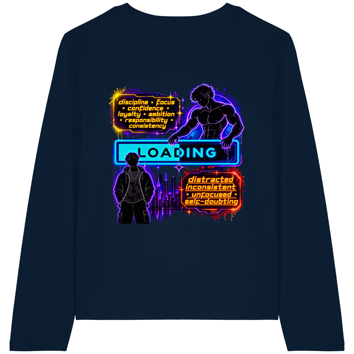 LOADiNG - T-shirt a maniche lunghe biologica da donna
