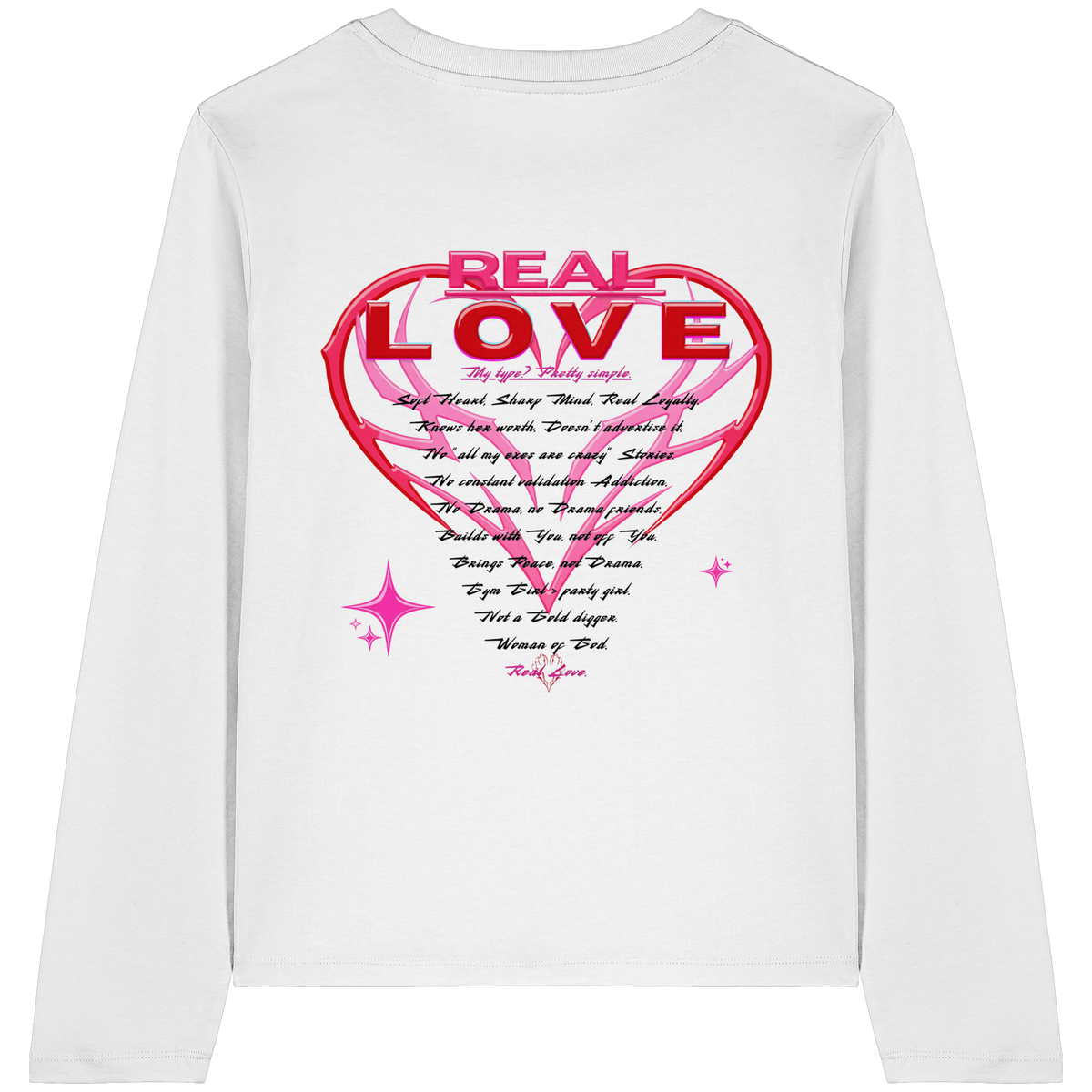 The Real Love - Womens Organic Longsleeve T-Shirt