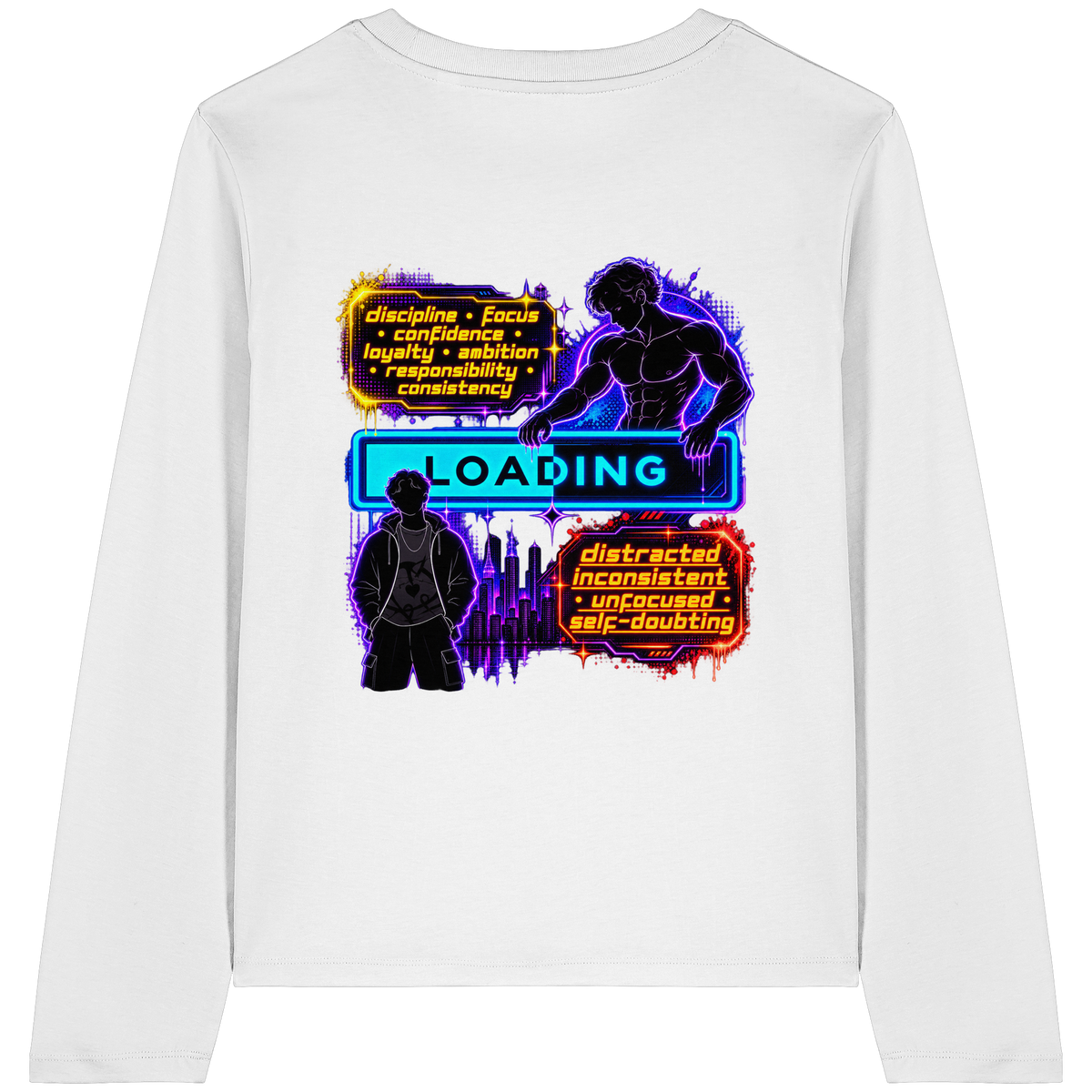 LOADiNG - T-shirt a maniche lunghe biologica da donna