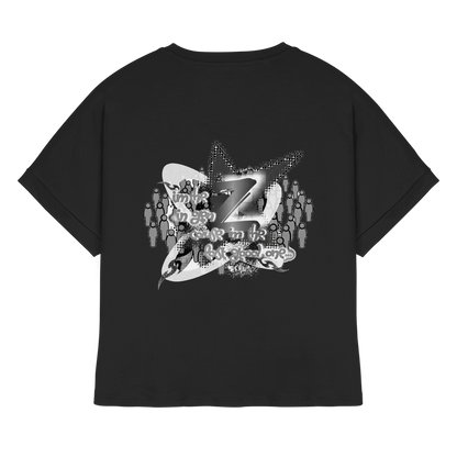 The Rebellion Z BASiCS - T-shirt da donna biologica con maniche con risvolto