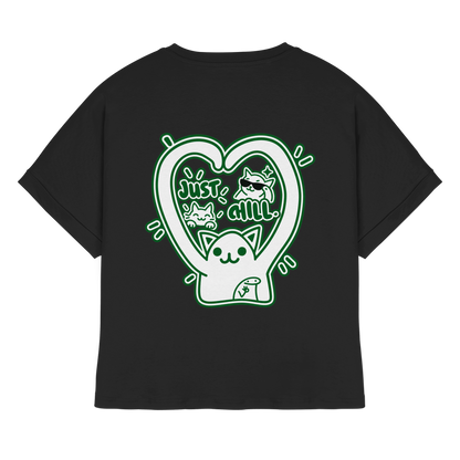 low CORTiSOL - T-shirt biologica da donna con maniche arrotolate