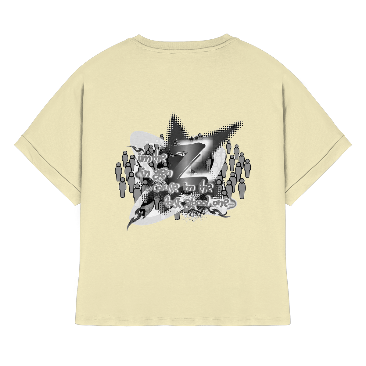 The Rebellion Z BASiCS - T-shirt da donna biologica con maniche con risvolto